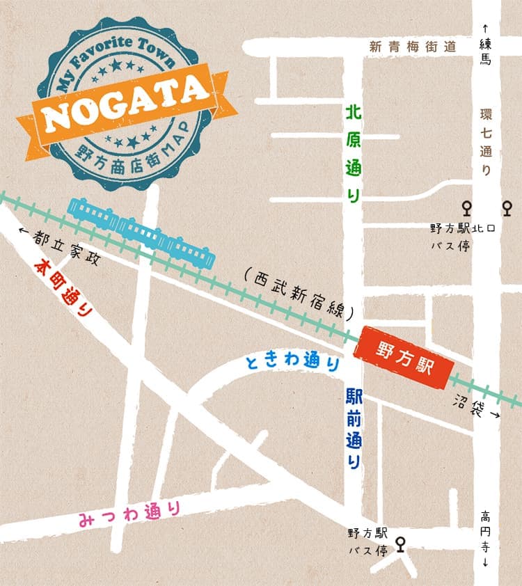 map＠野方商店街
